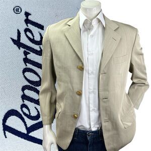 REPORTER Italian Blazer Men's 36R Wool Rayon Light Weight Sport Coat Jacket